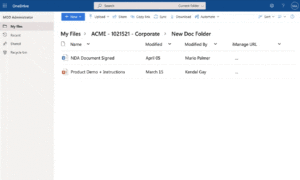 OneDrive to iManage Cloud